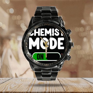 Discover Chemist Mode On Funny Particles Physics Theoretical Formula Calendar Steel Band Watch