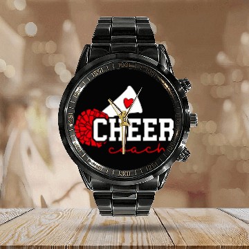 Discover Cheer Coachs Cheerleader Cheerleading Game Day Calendar Steel Band Watch