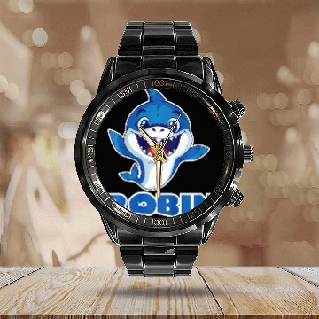 Discover Lacrosse Gift Kids Robin Boys Name Shark Gift Calendar Steel Band Watch