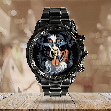 Discover Australian Shepherd Sunglasses Aussie Zip Calendar Steel Band Watch