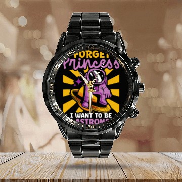 Discover Astronaut Astronomy Solar System Outer Space Kids 3 Calendar Steel Band Watch