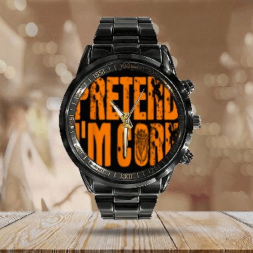 Discover Corn Enthusiast Cereal Grain Farmer Maize Planter Grower Calendar Steel Band Watch