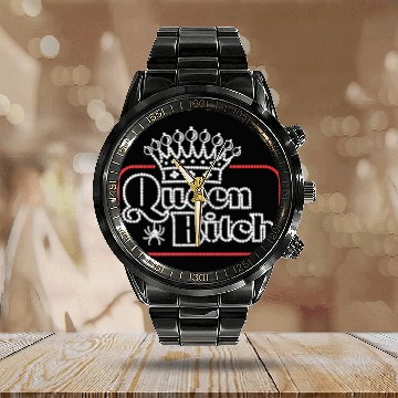 Discover Queen Bitch Crown And Spider Calendar Steel Band Watch