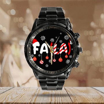 Discover Fa La 8   2Math Teacher Christmas   Fa La La Baseball Tees Calendar Steel Band Watch