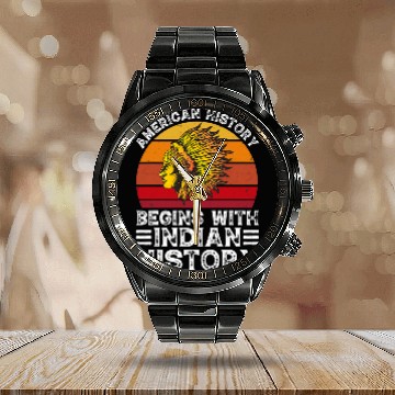 Discover Cherokee Native American Clothing The Real Founding Fathers Calendar Steel Band Watch