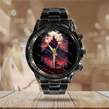 Discover Castlevania Design Classic Calendar Steel Band Watch
