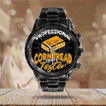 Discover Cornbread Baker Corn Bread Baking Thanksgiving Redneck Calendar Steel Band Watch