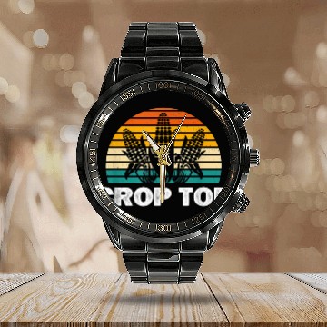 Discover Crop Top Corn Funny Maize Corn Lover Farmer Retro Calendar Steel Band Watch