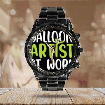 Discover Balloon Artist At Work Balloon Twister Zip Calendar Steel Band Watch