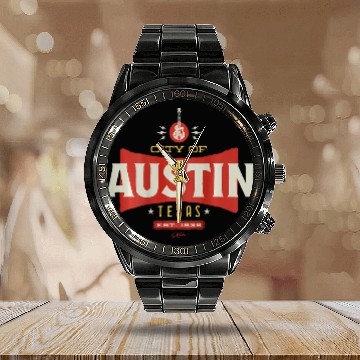 Discover JCombs Austin Texas with Guitar Music Calendar Steel Band Watch