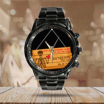 Discover Break Their Bones Joker and Funny Calendar Steel Band Watch