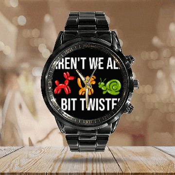 Discover Balloon Animal Artist Twister Twisting 2 Calendar Steel Band Watch