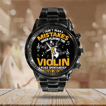 Discover Dont Make Mistakes Playing Violin Creative Decisions Violin Baseball Tees Calendar Steel Band Watch