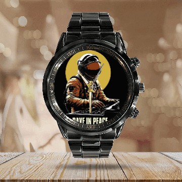 Discover Cosmonaut Sigma Phonk EDM astronaut DJ Rave in peace 1 Calendar Steel Band Watch