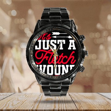 Discover Funny Archer targets Arrow Bowhunter Archery Calendar Steel Band Watch