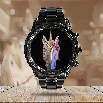 Discover Robotics Team Half Unicorns Robot Student Calendar Steel Band Watch