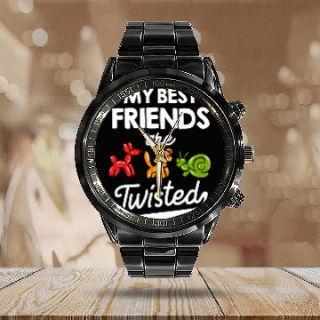 Discover Balloon Animal Artist Twister Twisting Calendar Steel Band Watch