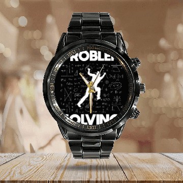 Discover Funny Rock Climbing Problem Solving Climber Bouldering Calendar Steel Band Watch
