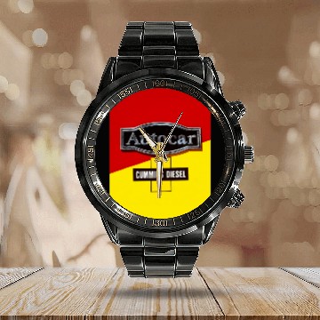 Discover Autocar Cummins Diesel Calendar Steel Band Watch