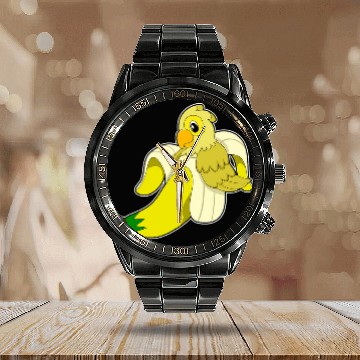 Discover Parrot Banana Calendar Steel Band Watch
