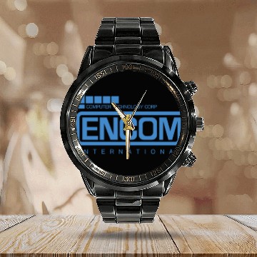 Discover Encom International Calendar Steel Band Watch