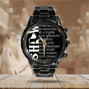 Discover Livestock Show PIg Dedication Ear Tag Animal Silhouette Baseball Tees Calendar Steel Band Watch