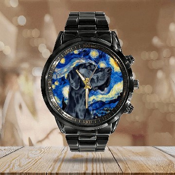 Discover Great Dane Dog Van Gogh Style Starry Night Baseball Tees Calendar Steel Band Watch