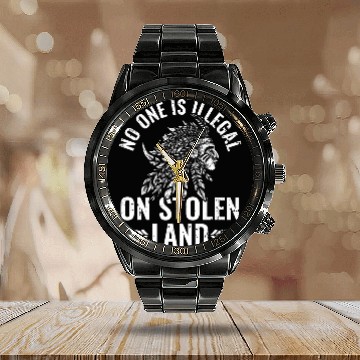 Discover Funny Founding Fathers No One Is Illegal On Stolen Land Baseball Tees Calendar Steel Band Watch