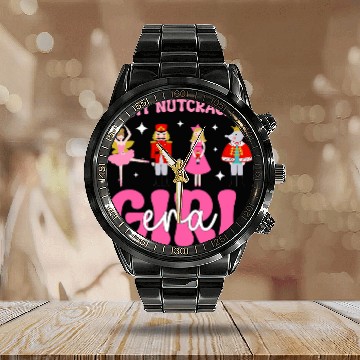 Discover In My Nutcracker Girl Era Pink Christmas Nutcracker Ballet Calendar Steel Band Watch