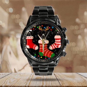 Discover Fun German Shorthaired Stocking Christmas Light Socks Xmas Calendar Steel Band Watch