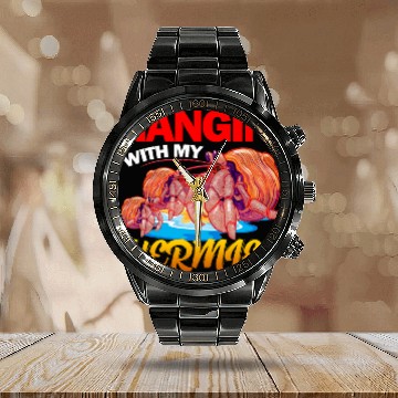 Discover Hangin With My Hermies Funny Hermit Crab Art Calendar Steel Band Watch