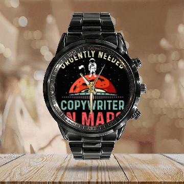 Discover Copywriter in Mars Editor In Chief Calendar Steel Band Watch