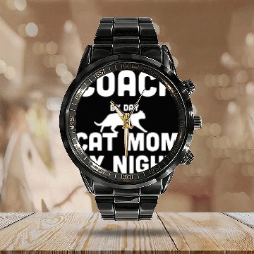 Discover Coachs By Day Cat Mom By Night 1 Calendar Steel Band Watch