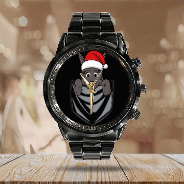Discover Chart Pocket Scottish Terrier Christmas Dog Calendar Steel Band Watch
