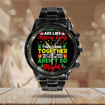 Discover Christmas Light Visual Effects Artist xmass Holiday Calendar Steel Band Watch