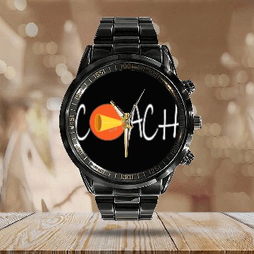 Discover Coachs Cheerleader Cheerleading Calendar Steel Band Watch