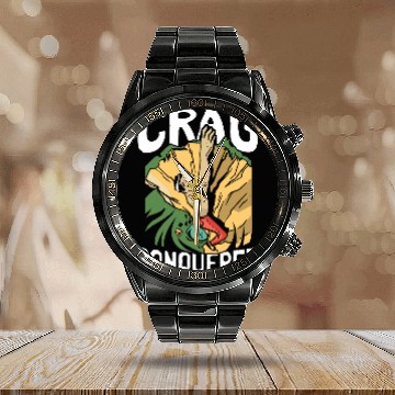 Discover Climber Cool Climb Bouldering Mountain Rock Climbing Calendar Steel Band Watch