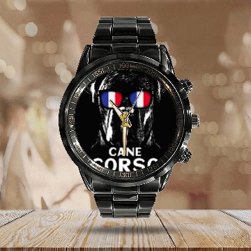 Discover Cane Corso Sunglasses France Flag Zip Calendar Steel Band Watch