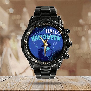 Discover Crystal Ball Cauldron Magic Calendar Steel Band Watch