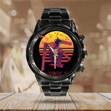 Discover Chainsaw Sunset - Chainsaw - Calendar Steel Band Watch