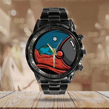 Discover Future Astronaut Universe Aerospace Engineer Galaxy Zip Calendar Steel Band Watch