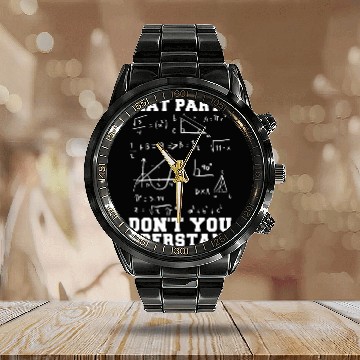 Discover Math Teacher Funny High School Mathematic Quote Math Formula Calendar Steel Band Watch