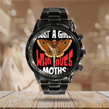 Discover Moth Insect Gift Cute Larvae Eggs 21 Calendar Steel Band Watch