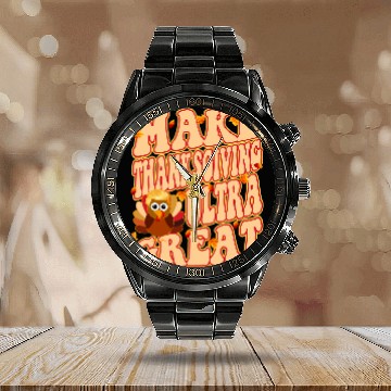 Discover Trump Turkey 2Make Thanksgiving Ultra Great 21 Baseball Tees Calendar Steel Band Watch