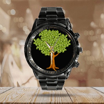 Discover The money tree businessman illustration gift Calendar Steel Band Watch