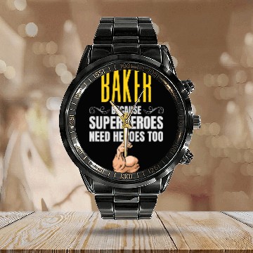 Discover Baker    Because Superheroes Need Heroes Too Calendar Steel Band Watch