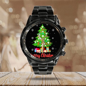 Discover Tooth Christmas Tree dentists Christmas 21 Calendar Steel Band Watch