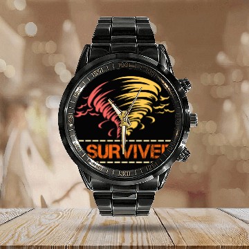 Discover Meteorology Hurican Storm Chasing Meteorologist Baseball Tees Calendar Steel Band Watch