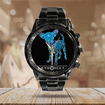 Discover Chihuahua Dog Bohemian Snowflake Pattern Calendar Steel Band Watch