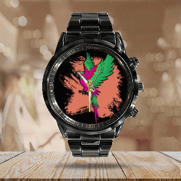Discover Parrot Lover Tropical Animal Jungle Bird Macaw Parrot Baseball Tees Calendar Steel Band Watch